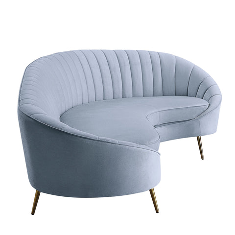 Ballard Light Gray Velvet Sofa Model LV00204 By ACME Furniture