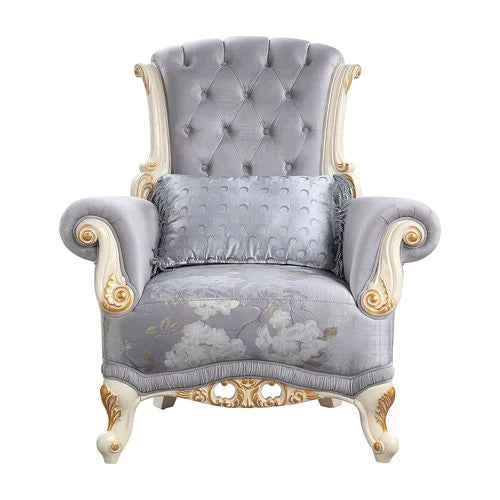 Galelvith Gray Fabric Chair Model LV00256 By ACME Furniture