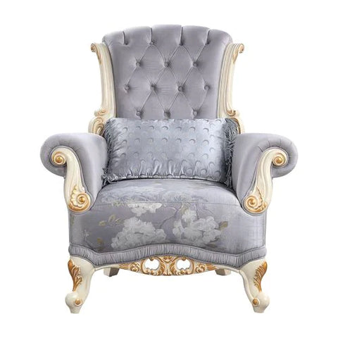 Galelvith Gray Fabric Chair Model LV00256 By ACME Furniture