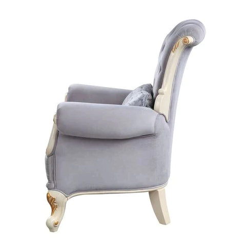 Galelvith Gray Fabric Chair Model LV00256 By ACME Furniture
