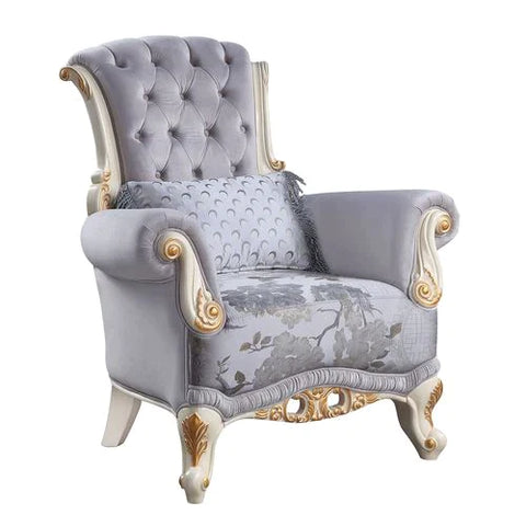 Galelvith Gray Fabric Chair Model LV00256 By ACME Furniture