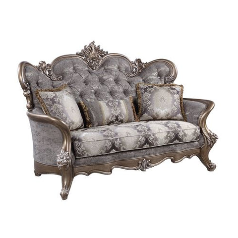 Elozzol Fabric & Antique Bronze Finish Sofa Model LV00300 By ACME Furniture