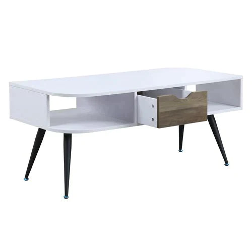 Halima White & Black Finish Accent Table Model LV00322 By ACME Furniture