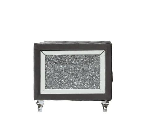 HeiberoII Gray Velvet Loveseat Model LV00331 By ACME Furniture