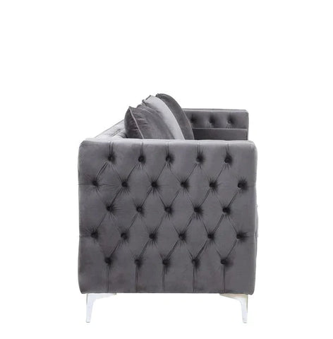 Bovasis Gray Velvet Sofa Model LV00368 By ACME Furniture