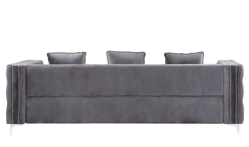 Bovasis Gray Velvet Sofa Model LV00368 By ACME Furniture