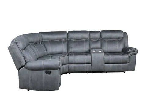 Dollum 2-Tone Gray Velvet Sectional Sofa Model LV00398 By ACME Furniture