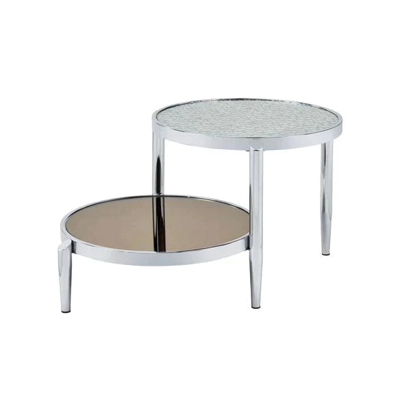 Abbe Glass & Chrome Finish Coffee Table Model LV00572 By ACME Furniture