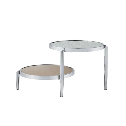 Abbe Glass & Chrome Finish Coffee Table Model LV00572 By ACME Furniture