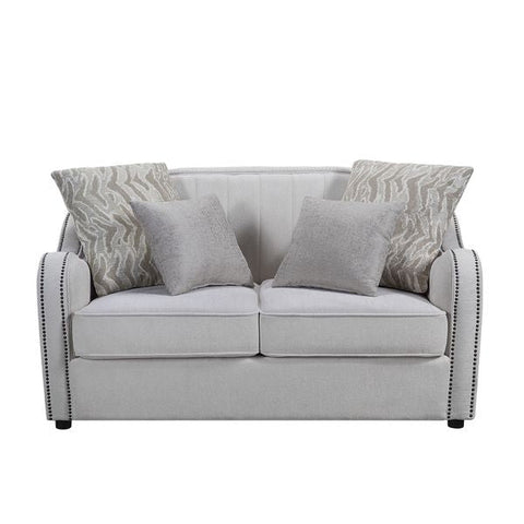 ACME Mahler Beige Linen Mahler Loveseat Model LV00579