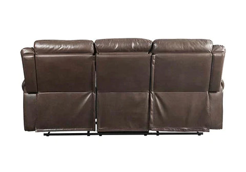 Lydia Brown Leather Aire Sofa Model LV00654 By ACME Furniture