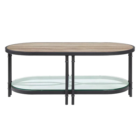 Brantley Oak & Sandy Black Finish Coffee Table Model LV00751 By ACME Furniture