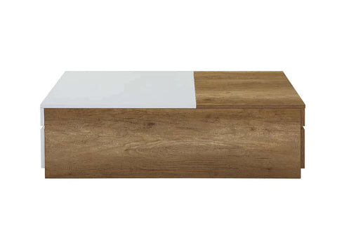 Aafje Oak & White Finish Coffee Table Model LV00797 By ACME Furniture