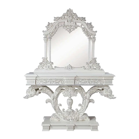 Vanaheim Antique White Finish Mirror Model LV00807 By ACME Furniture