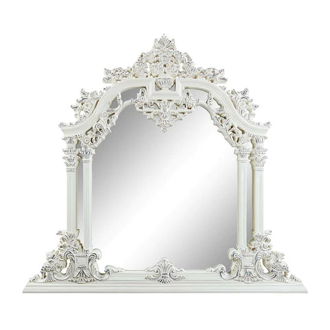 Vanaheim Antique White Finish Mirror Model LV00807 By ACME Furniture
