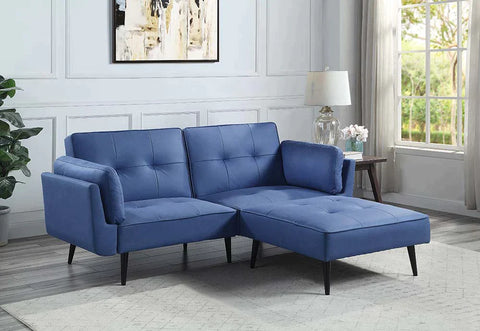 Nafisa Blue Fabric Sofa Model LV00823 By ACME Furniture