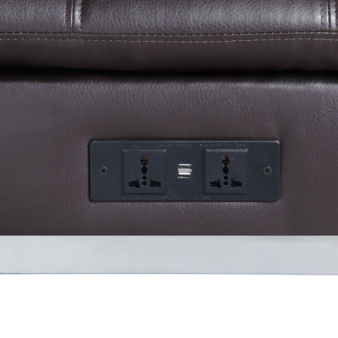 Padilla Brown Fabric  Chaise Model LV00825 By ACME Furniture