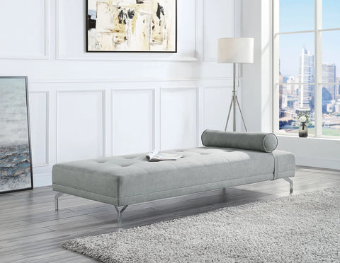 Quenti Gray Melange Velvet Futon Model LV00826 By ACME Furniture