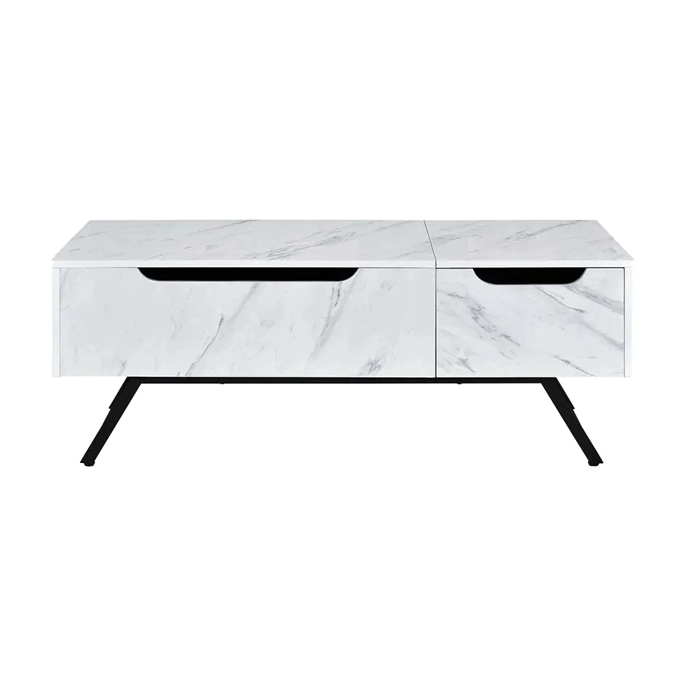 Throm White Finish Coffee Table Model LV00830 By ACME Furniture
