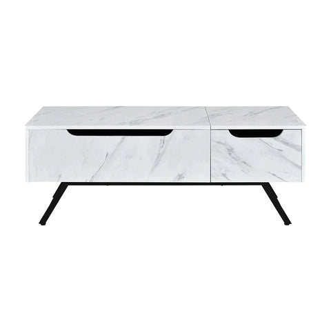 Throm White Finish Coffee Table Model LV00830 By ACME Furniture