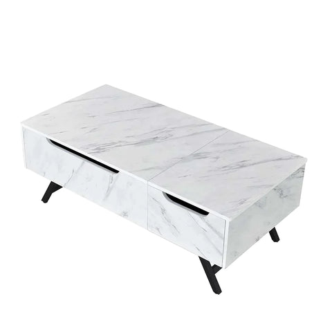Throm White Finish Coffee Table Model LV00830 By ACME Furniture
