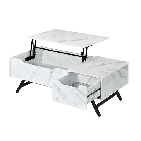 Throm White Finish Coffee Table Model LV00830 By ACME Furniture