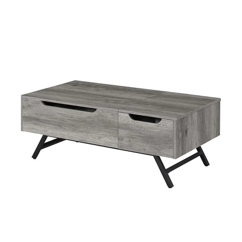 Throm Gray Oak Finish Coffee Table Model LV00832 By ACME Furniture