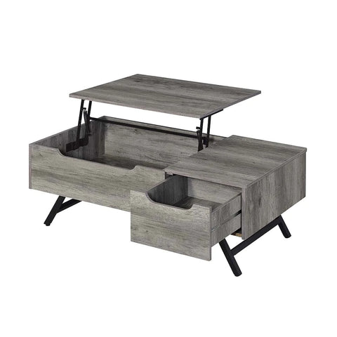 Throm Gray Oak Finish Coffee Table Model LV00832 By ACME Furniture