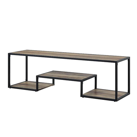 Idella Rustic Oak & Black Finish TV Stand Model LV00888 By ACME Furniture