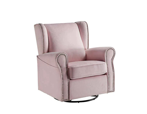 Tamaki Pink Fabric Swivel Chair Model LV00923 By ACME Furniture