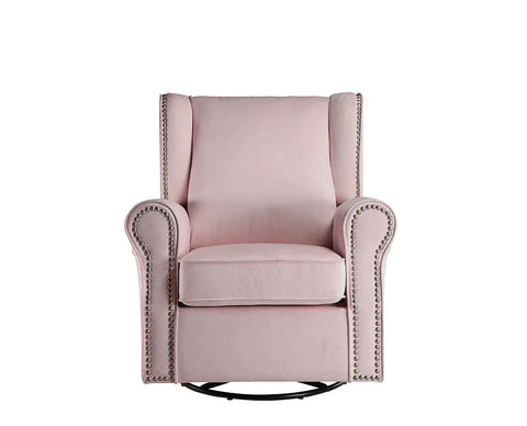 Tamaki Pink Fabric Swivel Chair Model LV00923 By ACME Furniture