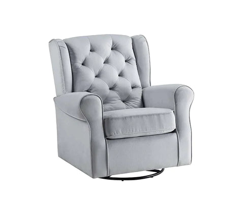 Zeger Gray Fabric Swivel Chair Model LV00924 By ACME Furniture