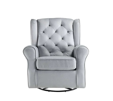Zeger Gray Fabric Swivel Chair Model LV00924 By ACME Furniture