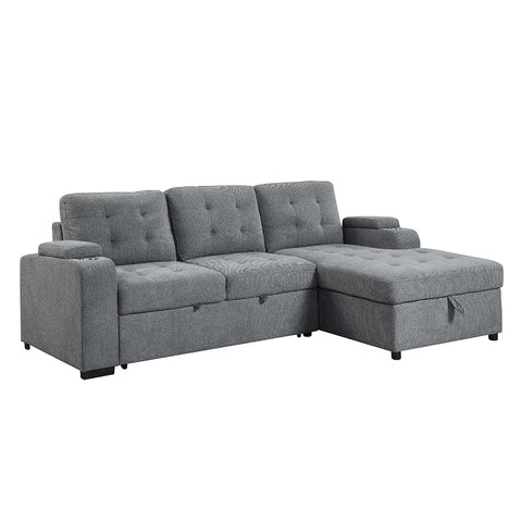 Kabira Gray Fabric Sectional Sofa Model LV00970 By ACME Furniture