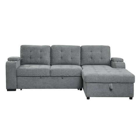 Kabira Gray Fabric Sectional Sofa Model LV00970 By ACME Furniture