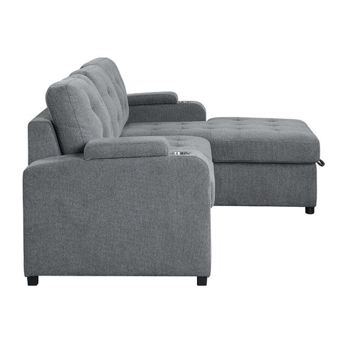 Kabira Gray Fabric Sectional Sofa Model LV00970 By ACME Furniture