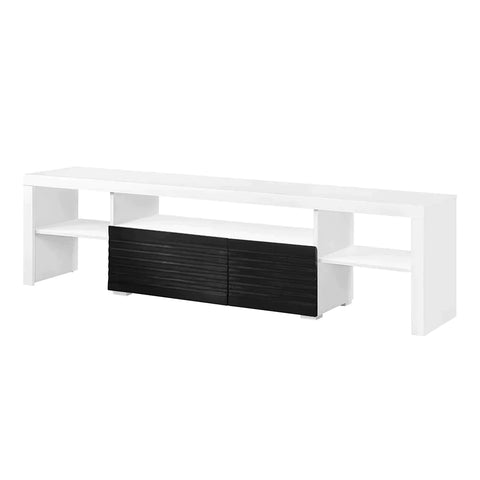 Buck II White & Black High Gloss Finish TV Stand Model LV00998 By ACME Furniture