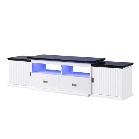 Barend White & Black High Gloss Finish TV Stand Model LV00999 By ACME Furniture