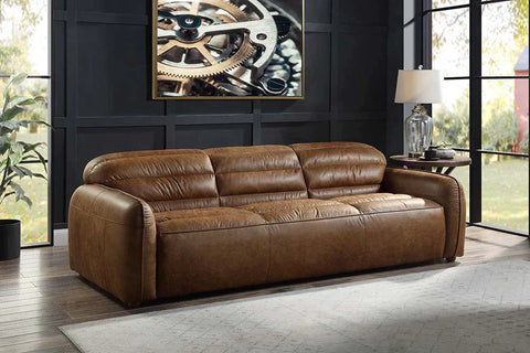 Rafer Cocoa Top Grain Leather Sofa Model LV01020 By ACME Furniture