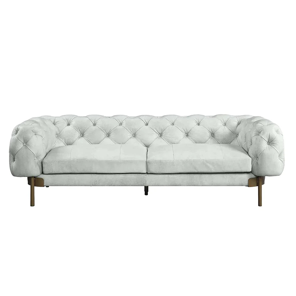 Ragle Vintage White Top Grain Leather Sofa Model LV01021 By ACME Furniture