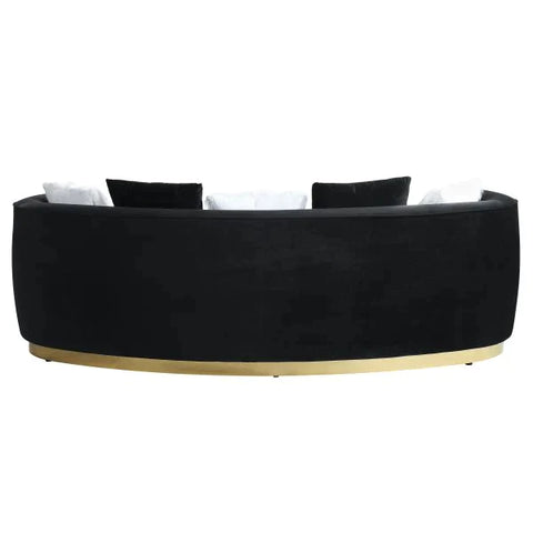 Achelle Black Velvet Sofa Model LV01045 By ACME Furniture