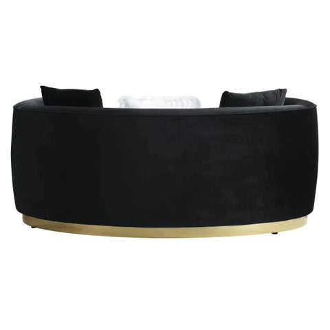 Achelle Black Velvet Loveseat Model LV01046 By ACME Furniture