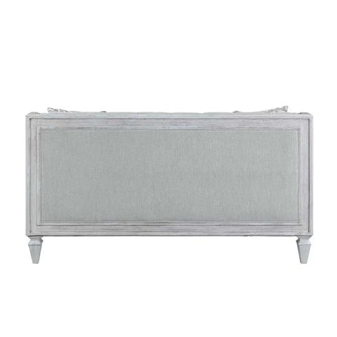 Katia Light Gray Linen & Weathered White Finish Loveseat Model LV01050 By ACME Furniture