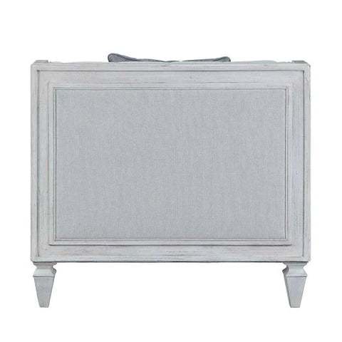 Katia Light Gray Linen & Weathered White Finish Chair Model LV01051 By ACME Furniture