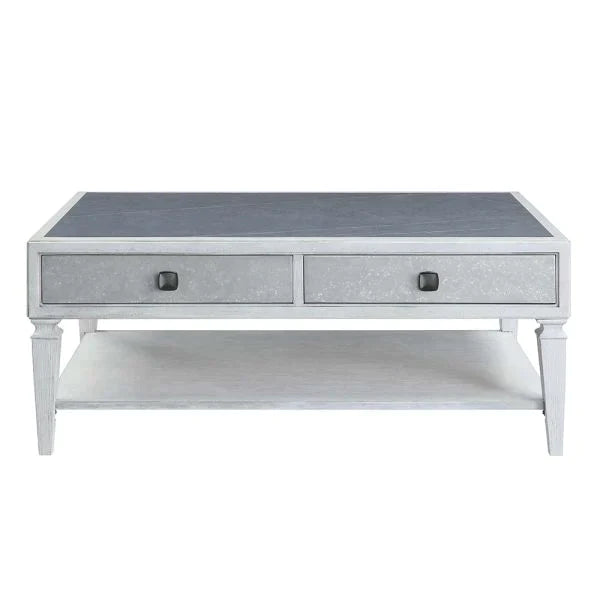 Katia Rustic Gray & Weathered White Finish Coffee Table Model LV01052 By ACME Furniture