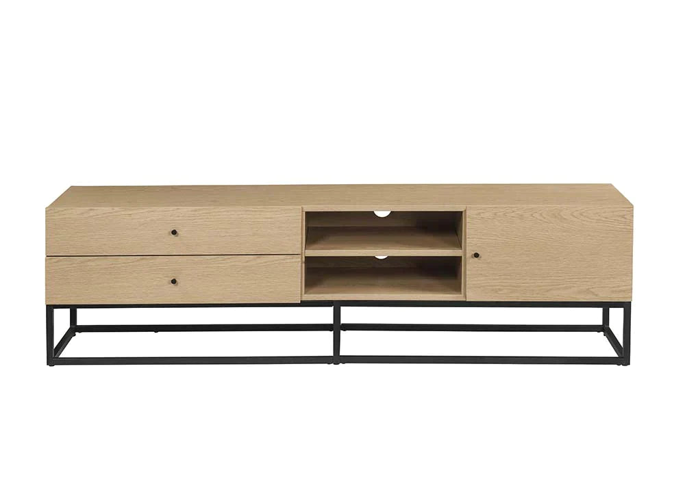 Isha Oak Finish TV Stand Model LV01075 By ACME Furniture