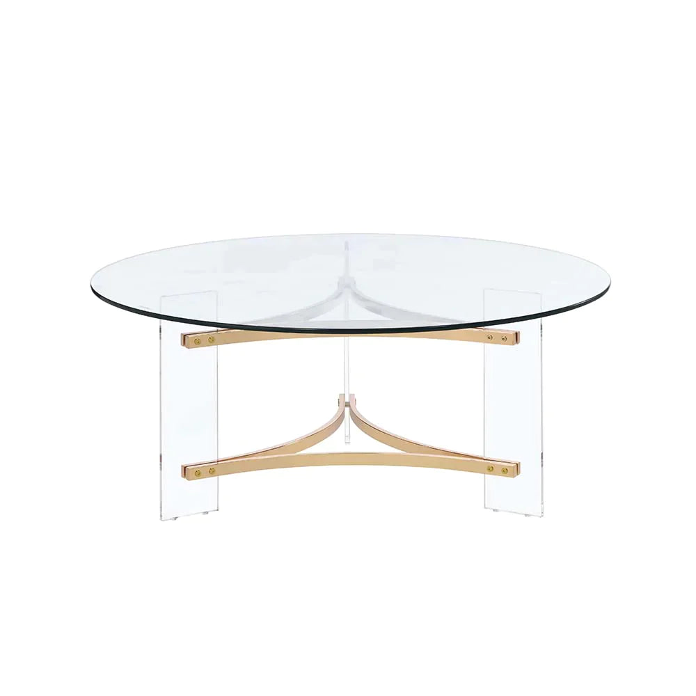 Sosi Gold Finish  Coffee Table Model LV01083 By ACME Furniture