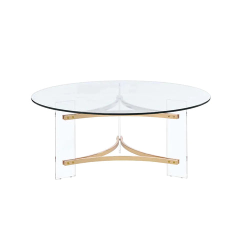 Sosi Gold Finish  Coffee Table Model LV01083 By ACME Furniture