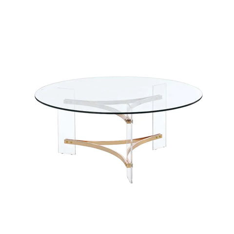 Sosi Gold Finish  Coffee Table Model LV01083 By ACME Furniture