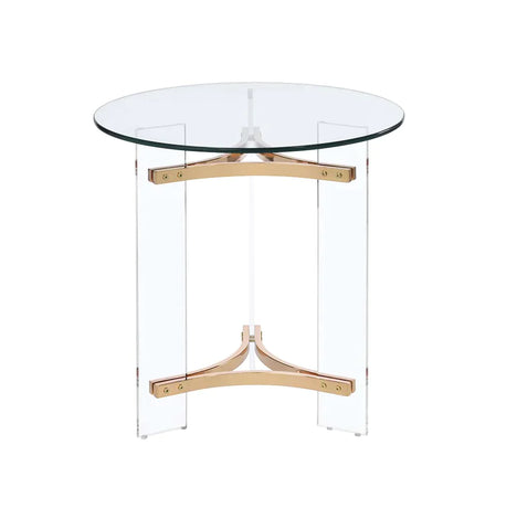 Sosi Gold Finish  End Table Model LV01084 By ACME Furniture